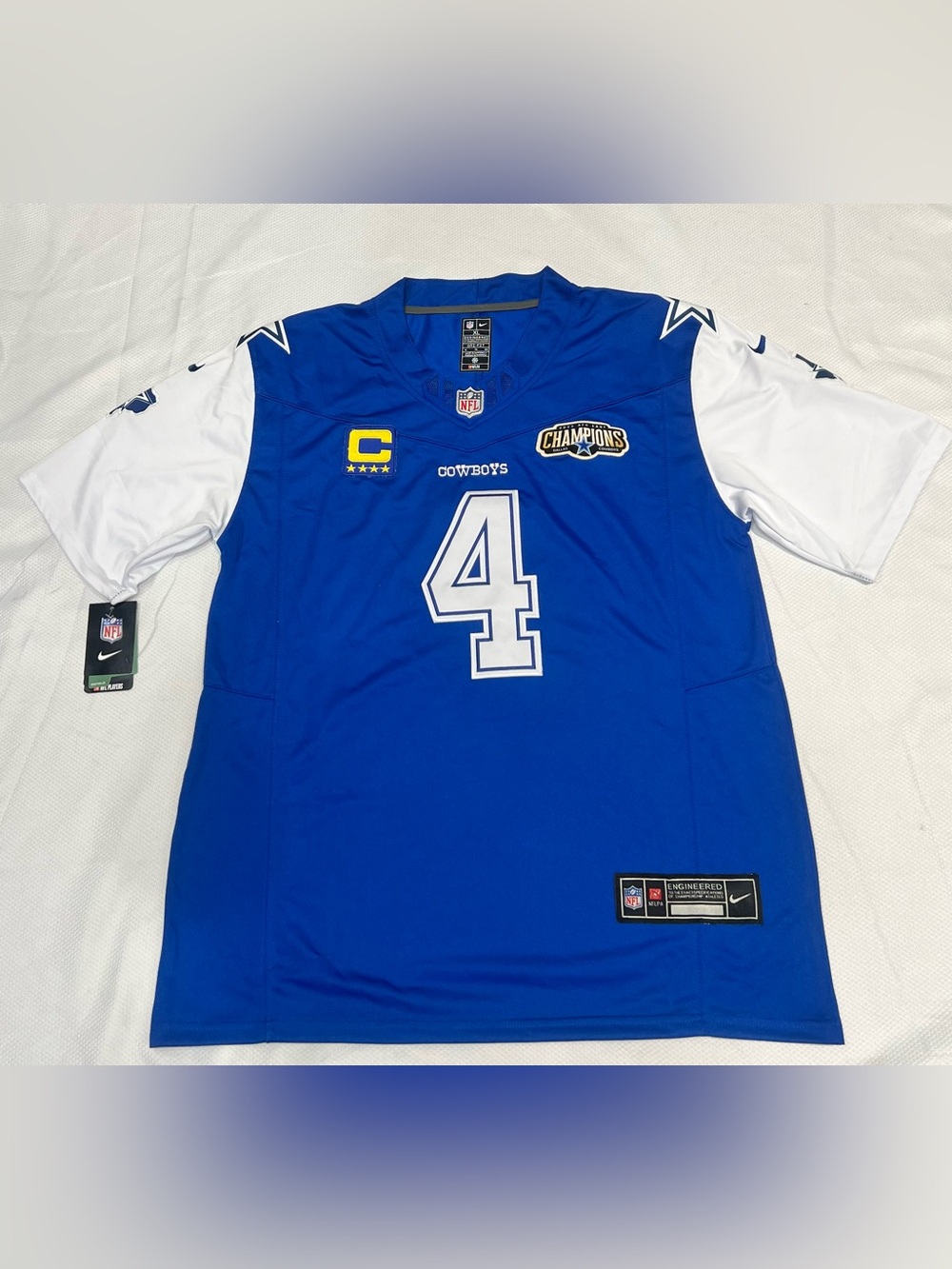 NWT, Nike Dallas Cowboys Dak Prescott #4 NFL On Field Game Home Jersey Men’s XL